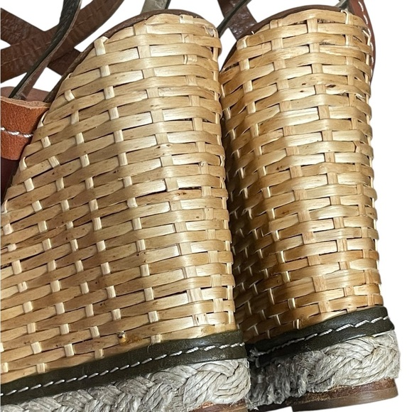 PALOMA BARCELO Platform
Leather Wicker Wedge Sandals
37 Olive/Brown Ankle Strap - Picture 12 of 16